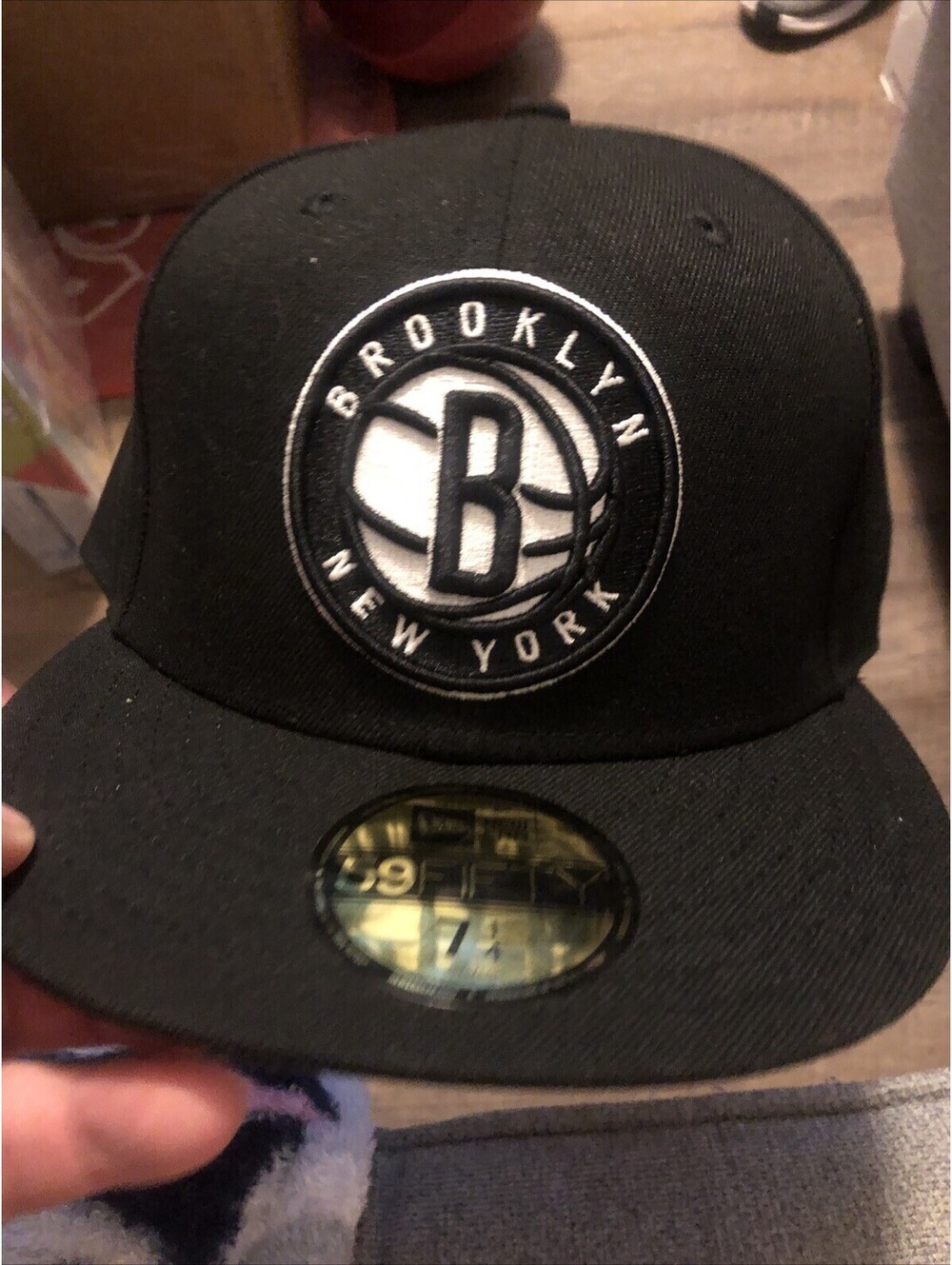 New Era 59Fifty Men Women Cap Brooklyn Nets Basic Team Color Black Fitted Hat